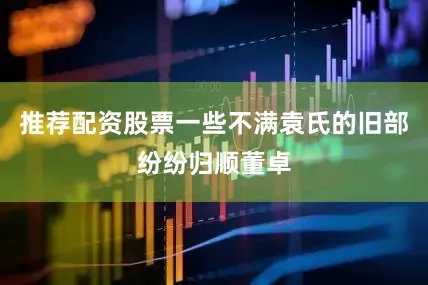 推荐配资股票一些不满袁氏的旧部纷纷归顺董卓