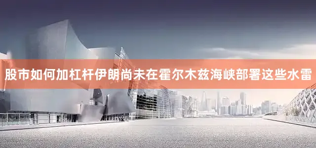 股市如何加杠杆伊朗尚未在霍尔木兹海峡部署这些水雷